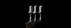 Preview wallpaper candles, white, dark, darkness