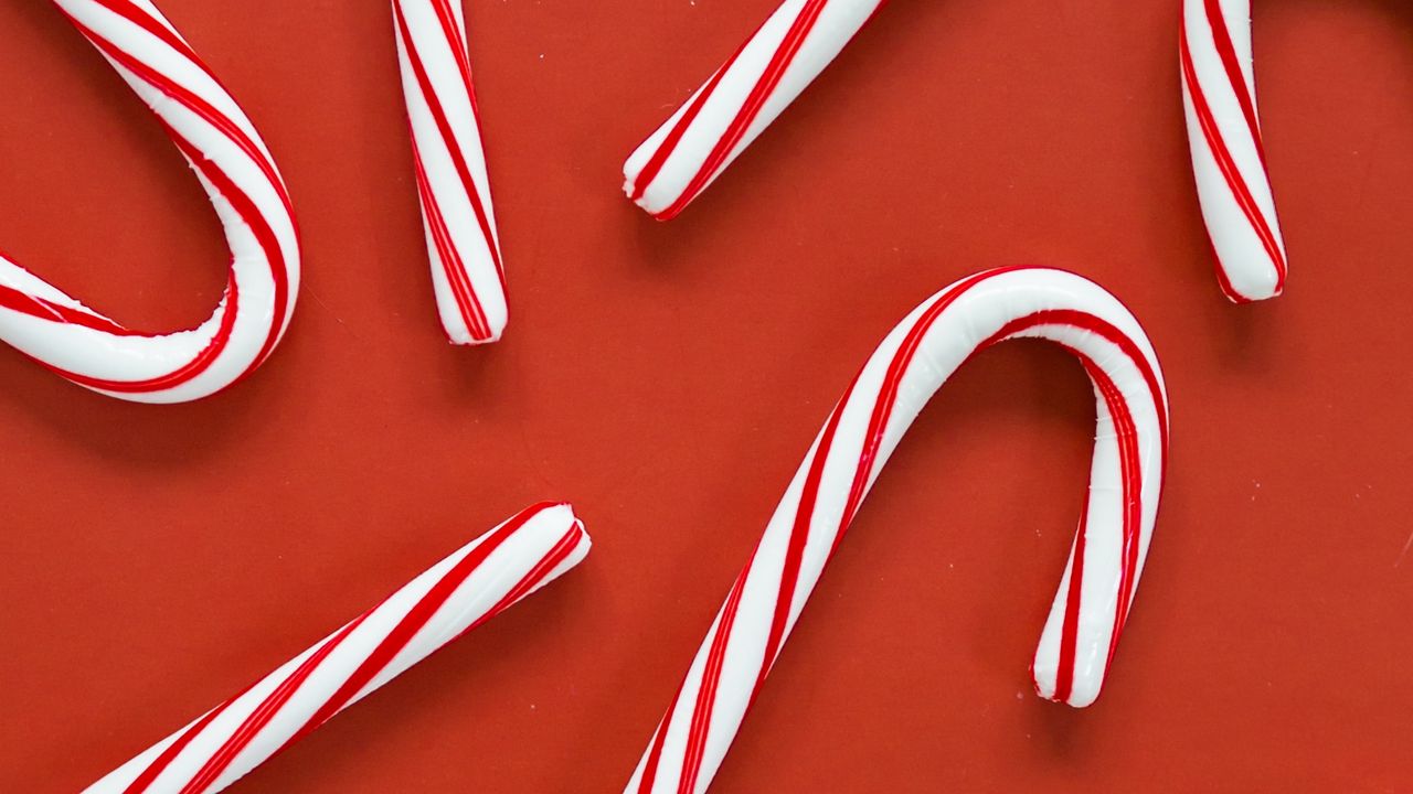 Wallpaper candy canes, candy, new year, christmas