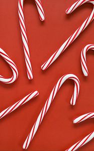 Preview wallpaper candy canes, candy, new year, christmas