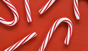 Preview wallpaper candy canes, candy, new year, christmas