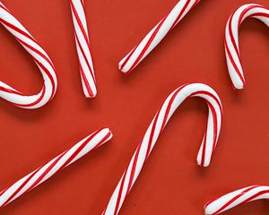 Preview wallpaper candy canes, candy, new year, christmas