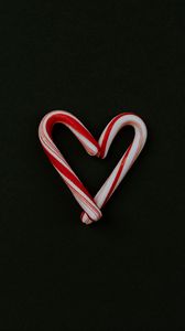 Preview wallpaper candy canes, heart, love, sweet
