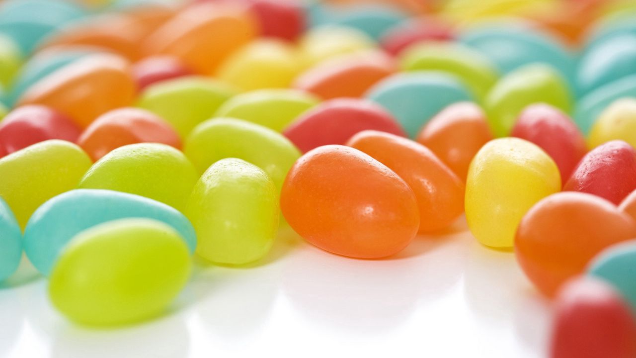 Wallpaper candy, colorful, background, figurines