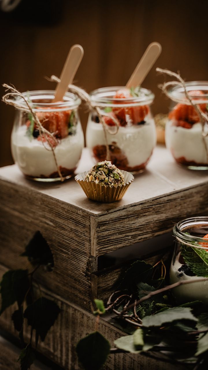 720x1280 Wallpaper candy, dessert, sweets, servings