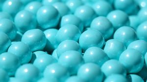 Preview wallpaper candy, dragee, balls, blue, macro