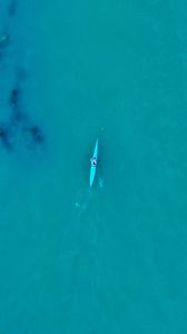 Preview wallpaper canoe, boat, water, aerial view
