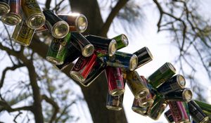 Preview wallpaper cans, drinks, soda, branch, tree