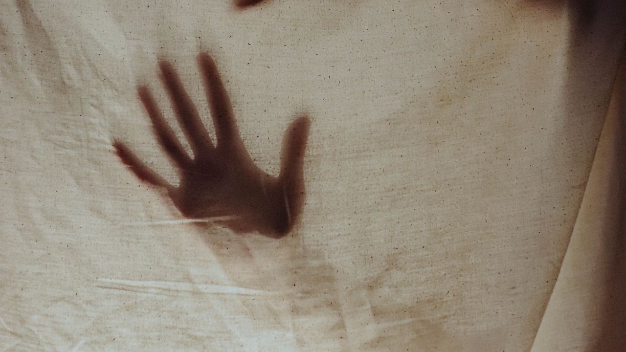 Wallpaper canvas, hands, silhouette