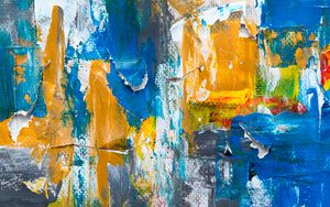 Preview wallpaper canvas, paint, brush strokes, colorful, abstract, modern art