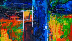 Preview wallpaper canvas, paint, spots, relief, multicolored