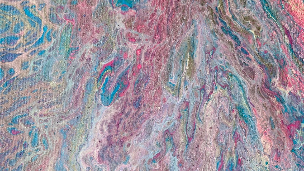 Wallpaper canvas, paint, stains, colorful, abstraction, mixing