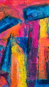 Preview wallpaper canvas, paint, strokes, colorful, abstraction