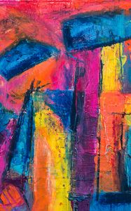 Preview wallpaper canvas, paint, strokes, colorful, abstraction