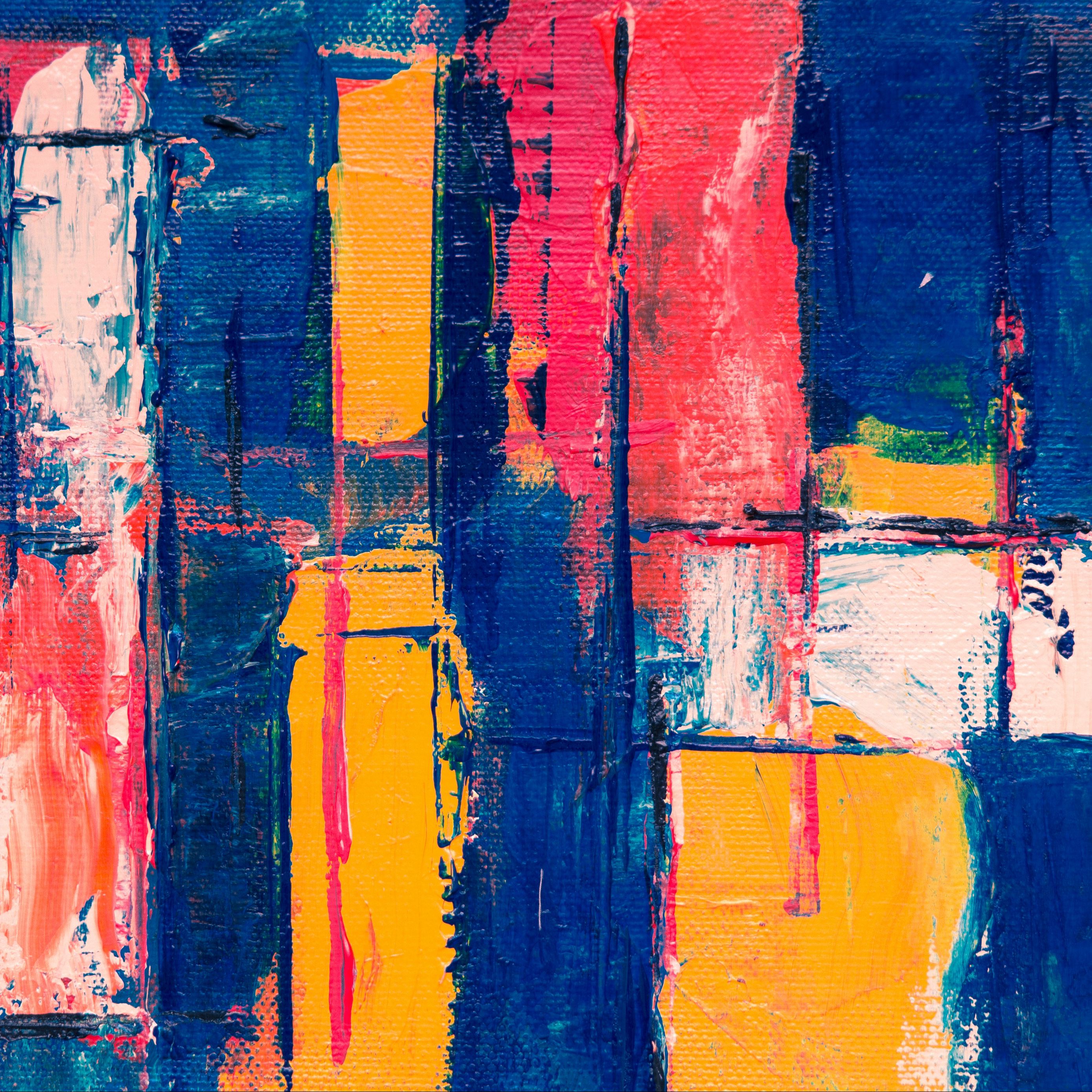 Download wallpaper 2780x2780 canvas, paint, texture, brushstrokes