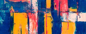 Preview wallpaper canvas, paint, texture, brushstrokes, colorful, abstraction