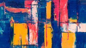 Preview wallpaper canvas, paint, texture, brushstrokes, colorful, abstraction