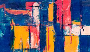 Preview wallpaper canvas, paint, texture, brushstrokes, colorful, abstraction