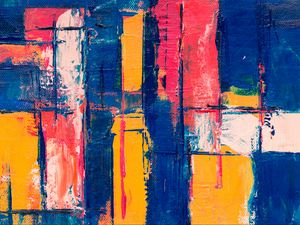 Preview wallpaper canvas, paint, texture, brushstrokes, colorful, abstraction