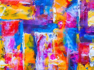 Preview wallpaper canvas, spots, paint, strokes, colorful, abstraction