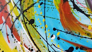 Preview wallpaper canvas, spray, paint, abstraction, drops