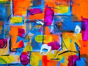 Preview wallpaper canvas, strokes, colorful, paint, abstraction