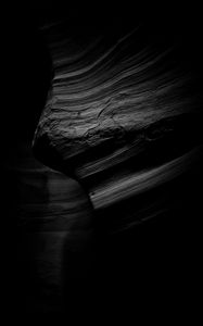 Preview wallpaper canyon, bw, layers, dark