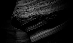 Preview wallpaper canyon, bw, layers, dark