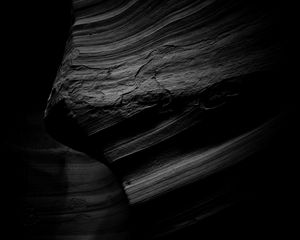 Preview wallpaper canyon, bw, layers, dark