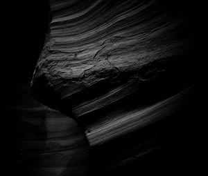 Preview wallpaper canyon, bw, layers, dark