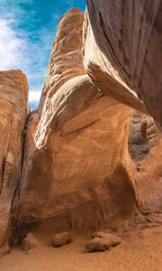 Preview wallpaper canyon, cave, gorge, rocks, sandy