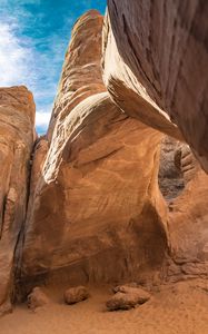 Preview wallpaper canyon, cave, gorge, rocks, sandy