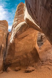 Preview wallpaper canyon, cave, gorge, rocks, sandy