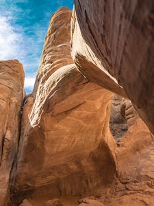 Preview wallpaper canyon, cave, gorge, rocks, sandy
