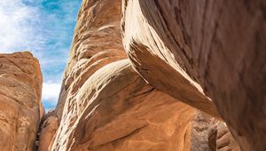 Preview wallpaper canyon, cave, gorge, rocks, sandy