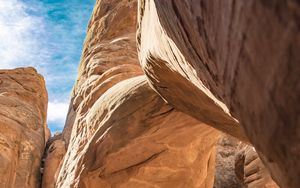 Preview wallpaper canyon, cave, gorge, rocks, sandy