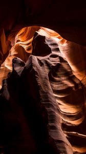 Preview wallpaper canyon, cave, layers, dark, surface