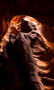 Preview wallpaper canyon, cave, layers, dark, surface