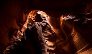 Preview wallpaper canyon, cave, layers, dark, surface