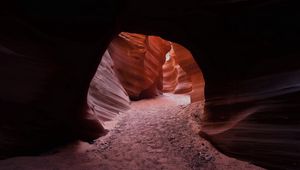 Preview wallpaper canyon, cave, pass, arch, sand
