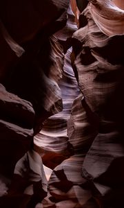 Preview wallpaper canyon, cave, relief, shadows, dark