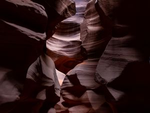 Preview wallpaper canyon, cave, relief, shadows, dark