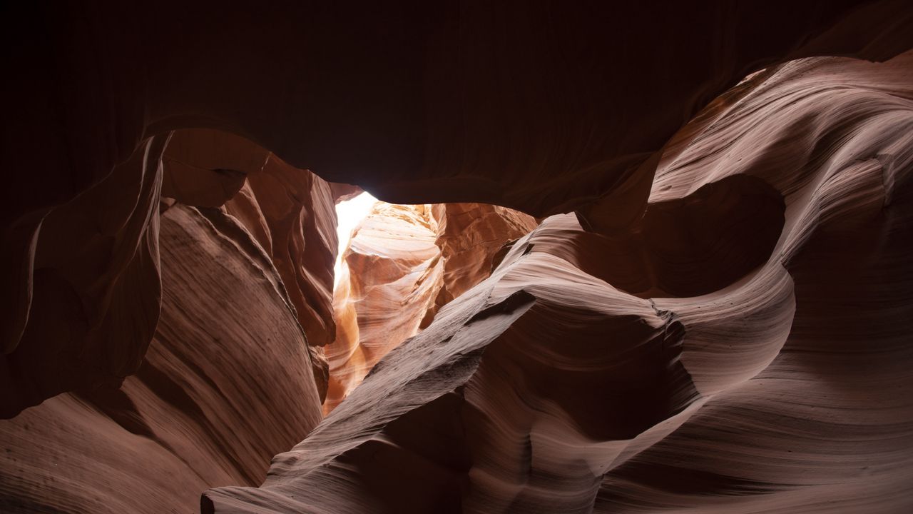 Wallpaper canyon, cave, rock, shadows