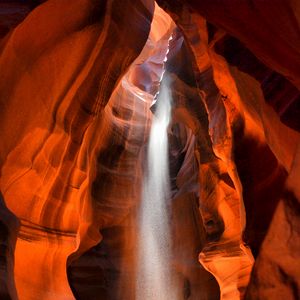 Preview wallpaper canyon, cave, sand, sunlight