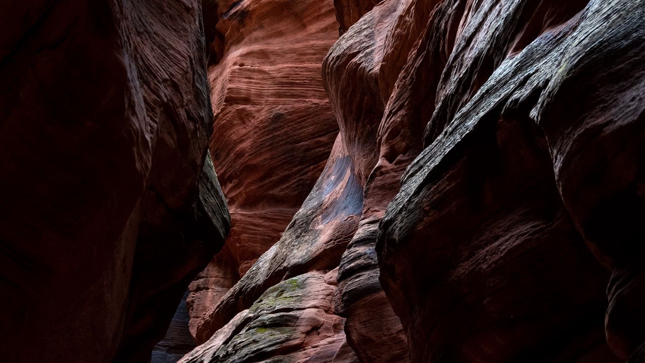 Wallpaper canyon, cave, sandy, rocks