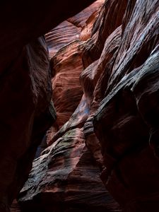 Preview wallpaper canyon, cave, sandy, rocks