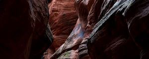 Preview wallpaper canyon, cave, sandy, rocks