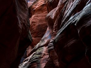 Preview wallpaper canyon, cave, sandy, rocks