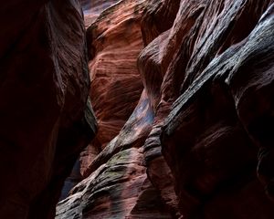 Preview wallpaper canyon, cave, sandy, rocks
