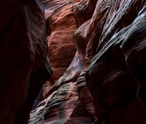Preview wallpaper canyon, cave, sandy, rocks