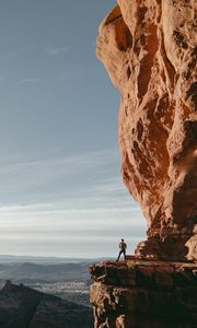 Preview wallpaper canyon, cliff, silhouette, rocks, mountains